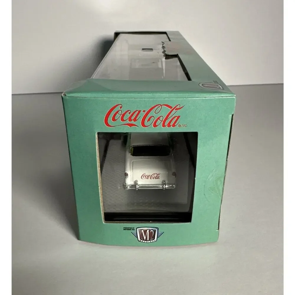 M2 Machines Auto Hauler TW11 COCA COLA 1958 CHEVY SPARTAN & 1955 BEL AIR GASSER
